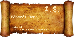 Pánczél René névjegykártya